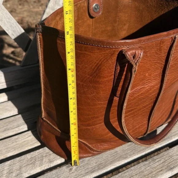 EUC Frye Leather Tote w/Removable Pouch - Picture 10 of 12